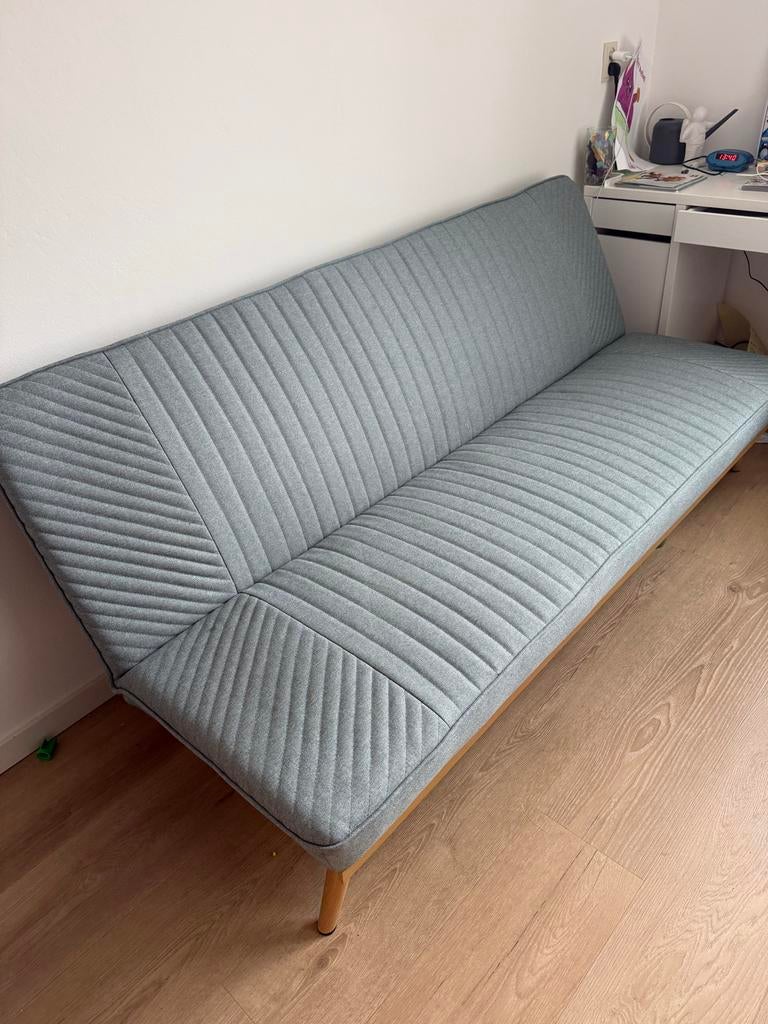 Slaapbank Leen Bakker - Grijs, Ophalen, Grijs, 190 cm of minder, Zo goed als nieuw