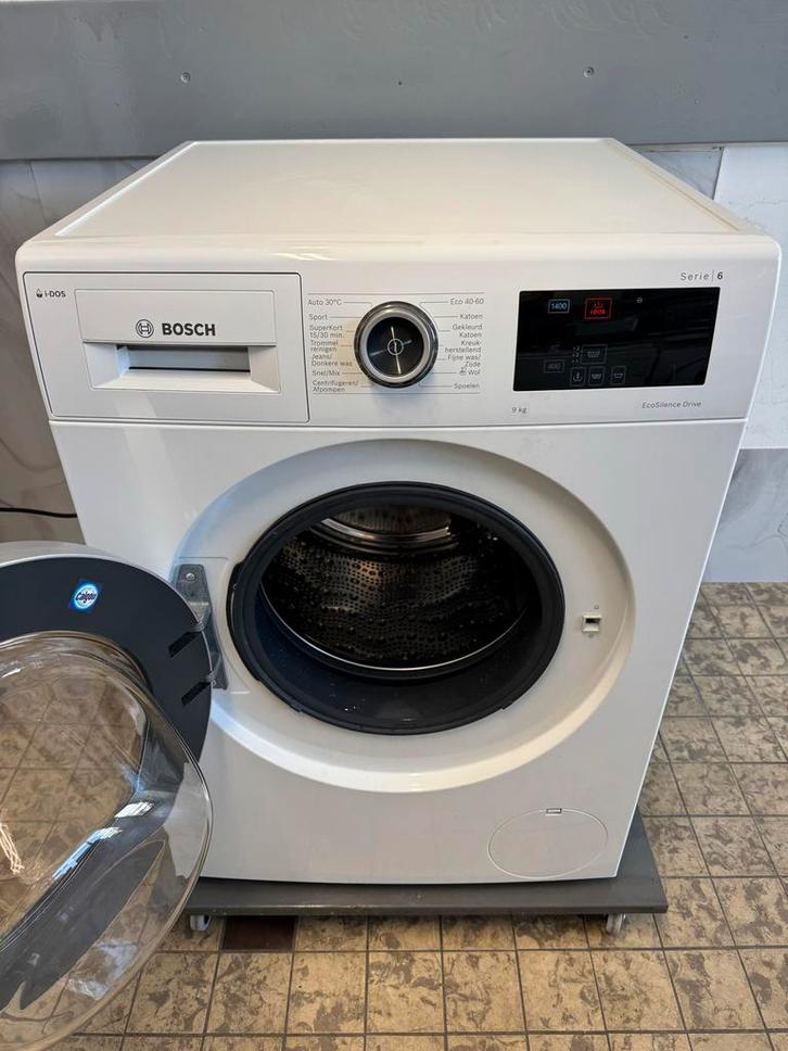 Bosch wasmachine i-Dos 9 kg Serie 6 EcoSilence Drive, Witgoed en Apparatuur, Wasmachines, Gebruikt, Voorlader, 8 tot 10 kg, 85 tot 90 cm