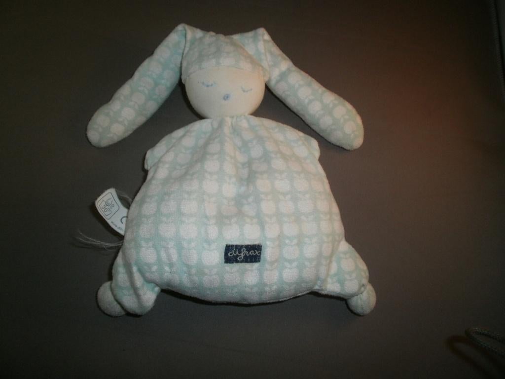 difrax popje met kleine appels op lijf/oren wit mintgroen en, Overige karakters, Overige typen, Nieuw, Ophalen of Verzenden