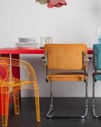 Zuiver Ridge Eetkamerstoel Ribstof Geel Set 6 Van €169, nu, Overige kleuren, Nieuw, Ophalen of Verzenden, Zuiver