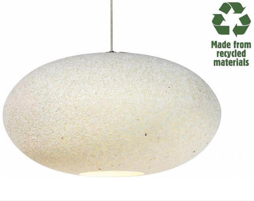 1 Formadri hanglamp The Egg 60 cm gerecycled shampoo flessen, Huis en Inrichting, Lampen | Hanglampen, Ophalen, Kunststof, Zo goed als nieuw