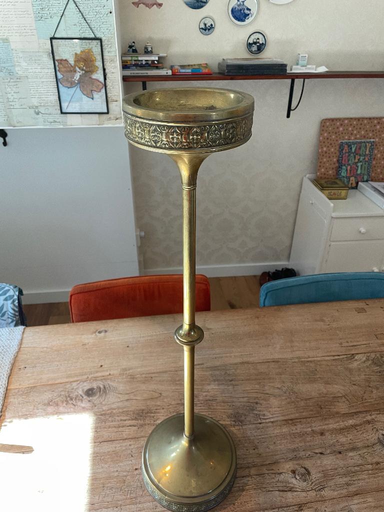 ART NOUVEAU/JUGENDSTIL Staande vloerasbak!, Antiek en Kunst, Antiek | Koper en Brons, Ophalen of Verzenden, Koper