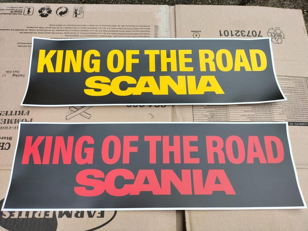 Scania vrachtwagen vrachtauto king of the road sticker nieuw, Ophalen of Verzenden