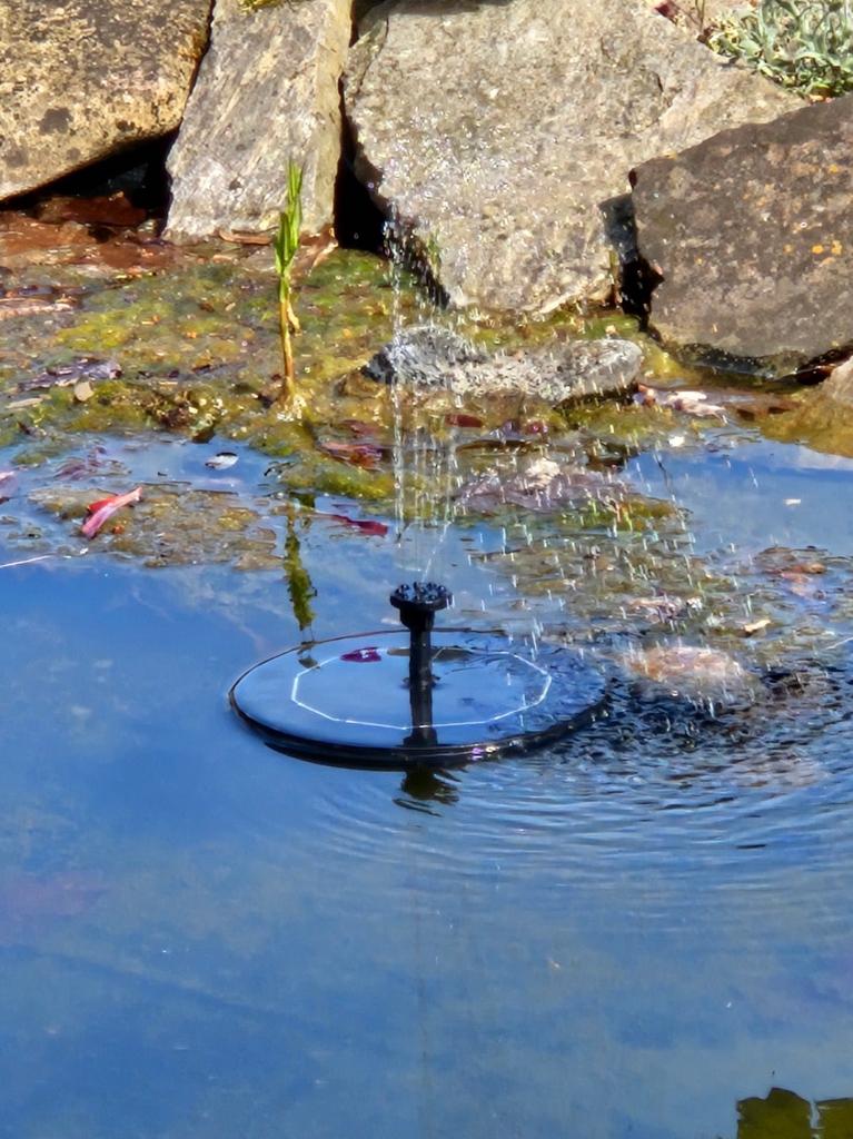 Jgs solar fontein op zonne energie met 6 sproeicombinaties, Tuin en Terras, Waterpartijen en Fonteinen, Ophalen of Verzenden, Nieuw