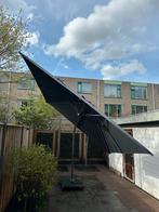 Antracietkleurige zweefparasol met voet, Tuin en Terras, Parasols, Ophalen, Gebruikt, Kantelbaar, 2 tot 3 meter