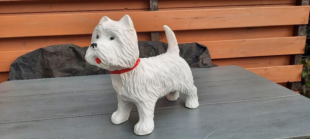 Beeld westy west highland white terrier rasin kunststof, Ophalen of Verzenden, Gebruikt, Kunststof, Dierenbeeld