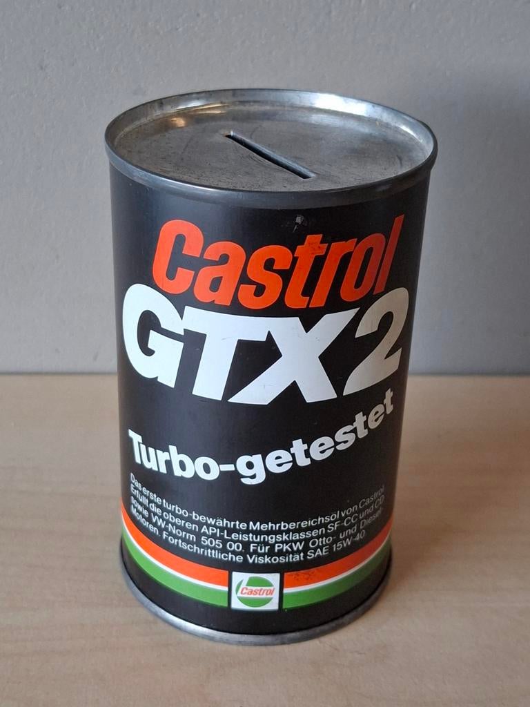 Castrol GTX2 olieblikje als spaarpot, Ophalen of Verzenden, Zo goed als nieuw