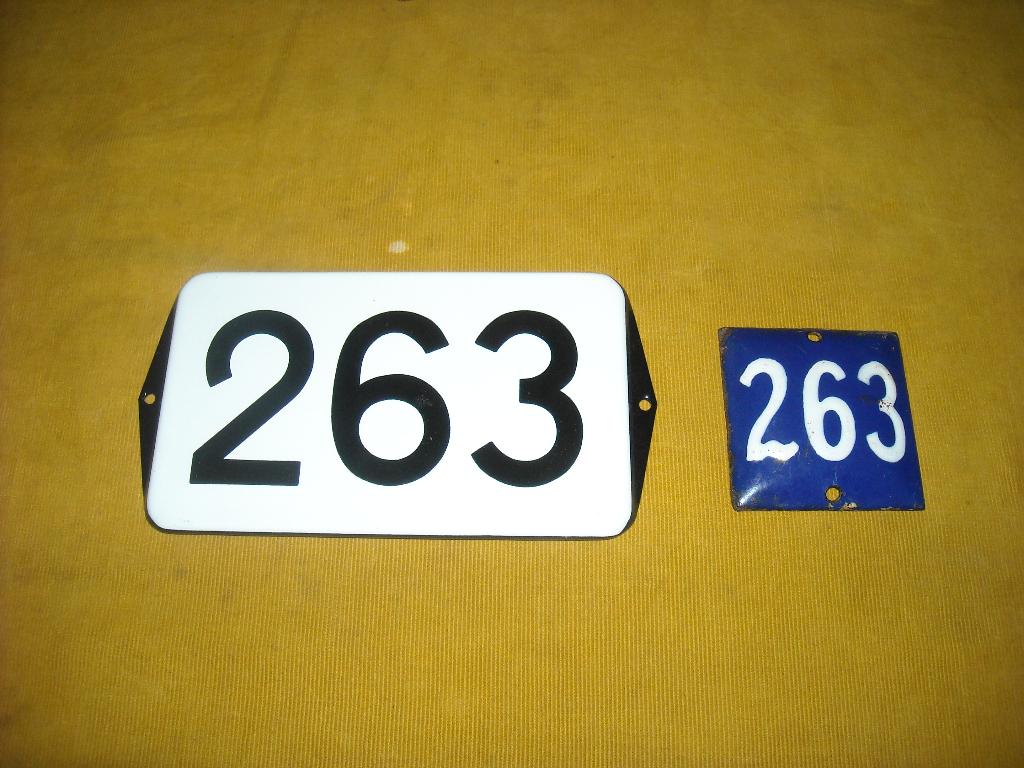 oud emaille huisnummer 263 ook 264 265 266 267 268 269 270 8, Antiek en Kunst, Ophalen of Verzenden