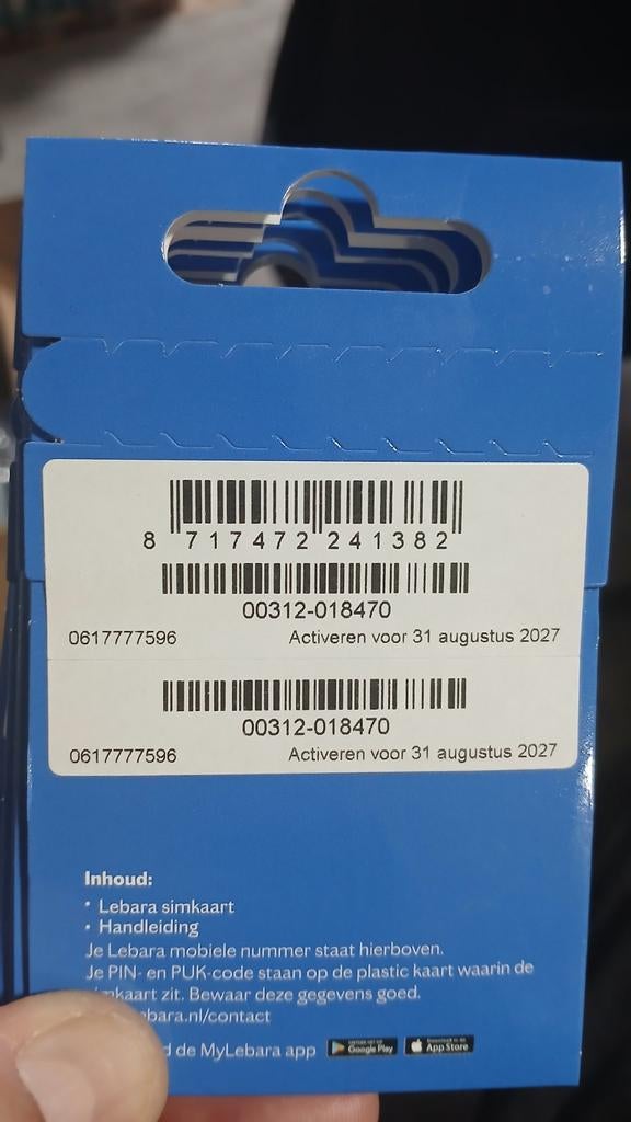 0617777596 Uitstekend top nummer lebara prepaid simkaart, Telecommunicatie, Prepaidkaarten en Simkaarten, Verzenden, Nieuw, KPN