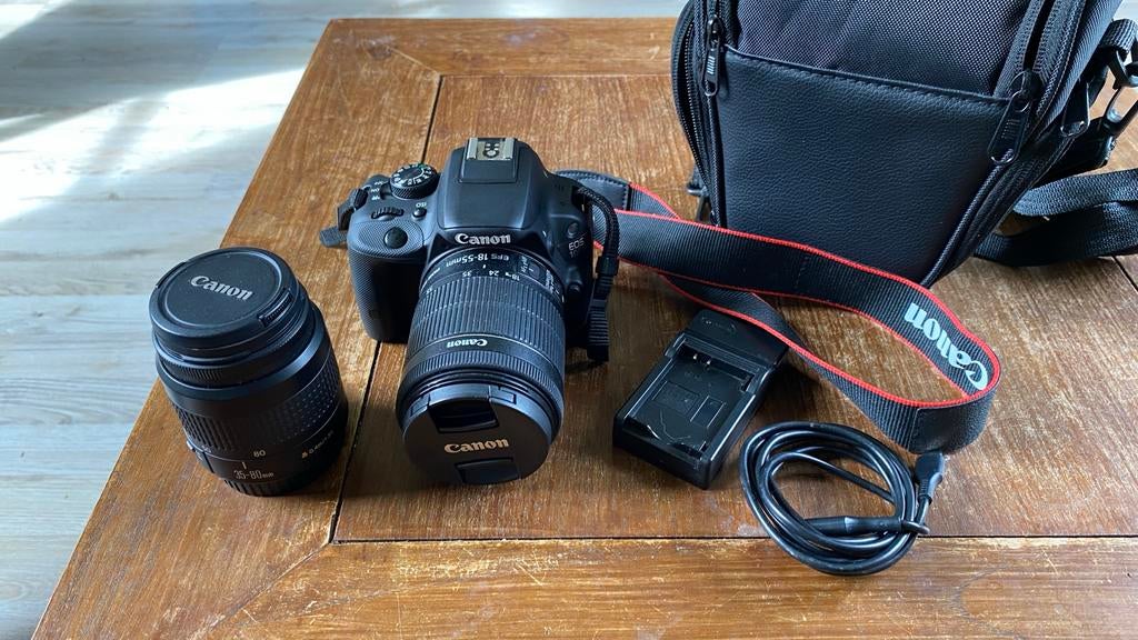 Canon EOS 100D Spiegelreflexcamera met 2 lenzen en tas, Audio, Tv en Foto, Fotocamera's Digitaal, Spiegelreflex, Canon, Ophalen of Verzenden