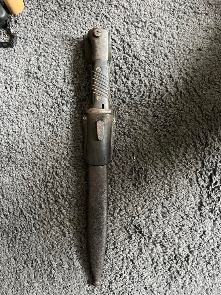 Mooie k98 bajonet met frog niet nummer gelijk, Verzamelen, Ophalen of Verzenden, Duitsland, Mes of Dolk