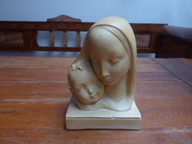 Mooi gipsen beeldje van Maria en Jezus, Ophalen of Verzenden