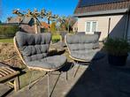 Prachtige tuinstoelen met dikke kussens - Zo goed als nieuw, Buiten living, Zo goed als nieuw, Metaal, Stapelbaar