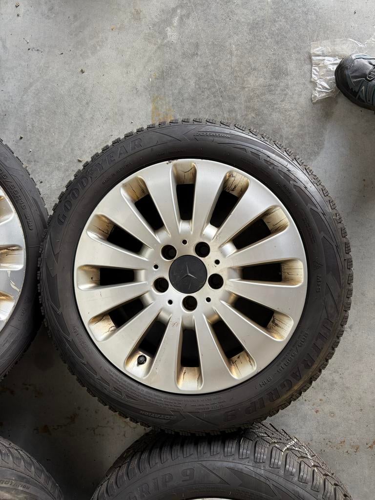 winterset mercedes 5X112, Auto-onderdelen, Banden en Velgen, Banden en Velgen, Winterbanden, 16 inch, 205 mm, Personenwagen, Gebruikt