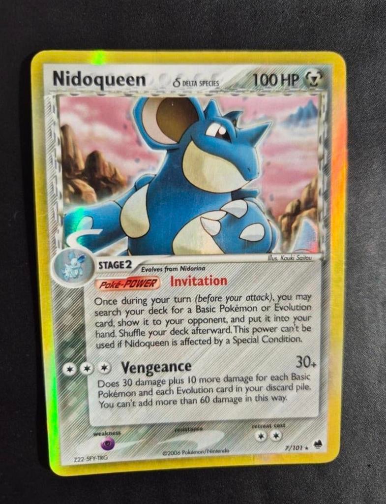 Nidoqueen Delta Species Holo Pokémon Kaart, Ophalen of Verzenden, Gebruikt, Losse kaart, Foil