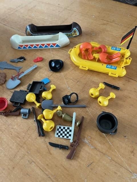 Losse playmobil: kano's, reddingsbootje, wapens, Ophalen of Verzenden, Zo goed als nieuw, Los playmobil