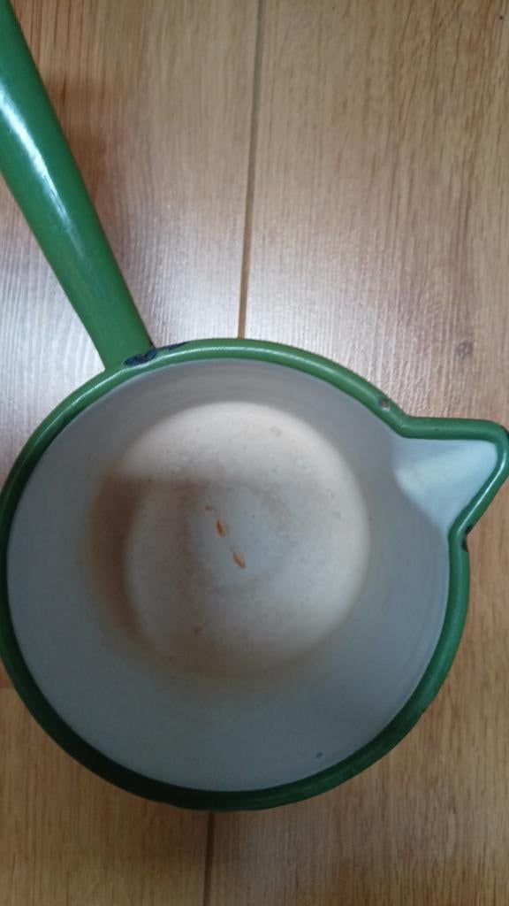 Emaille steelpan groen, Ophalen of Verzenden