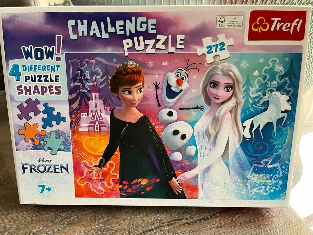 Puzzel Frozen, Ophalen, 10 tot 50 stukjes, Zo goed als nieuw, 4 tot 6 jaar