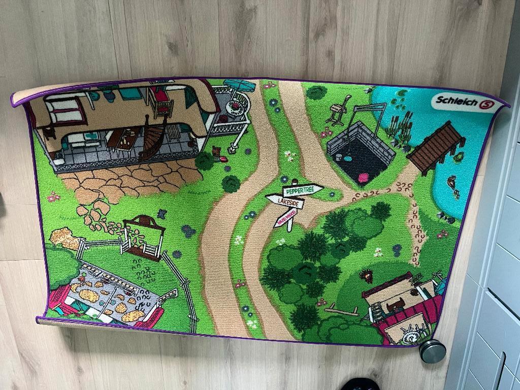 Schleich paarden speelkleed mat 130x90, Ophalen of Verzenden, Gebruikt