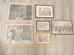 Anton Pieck Prenten in Lijst - Set van 6, Antiek en Kunst, Kunst | Schilderijen | Klassiek, Ophalen of Verzenden