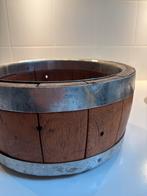 Antieke Houten Kaasvat-Kaasvorm met Persdeksel, Ophalen