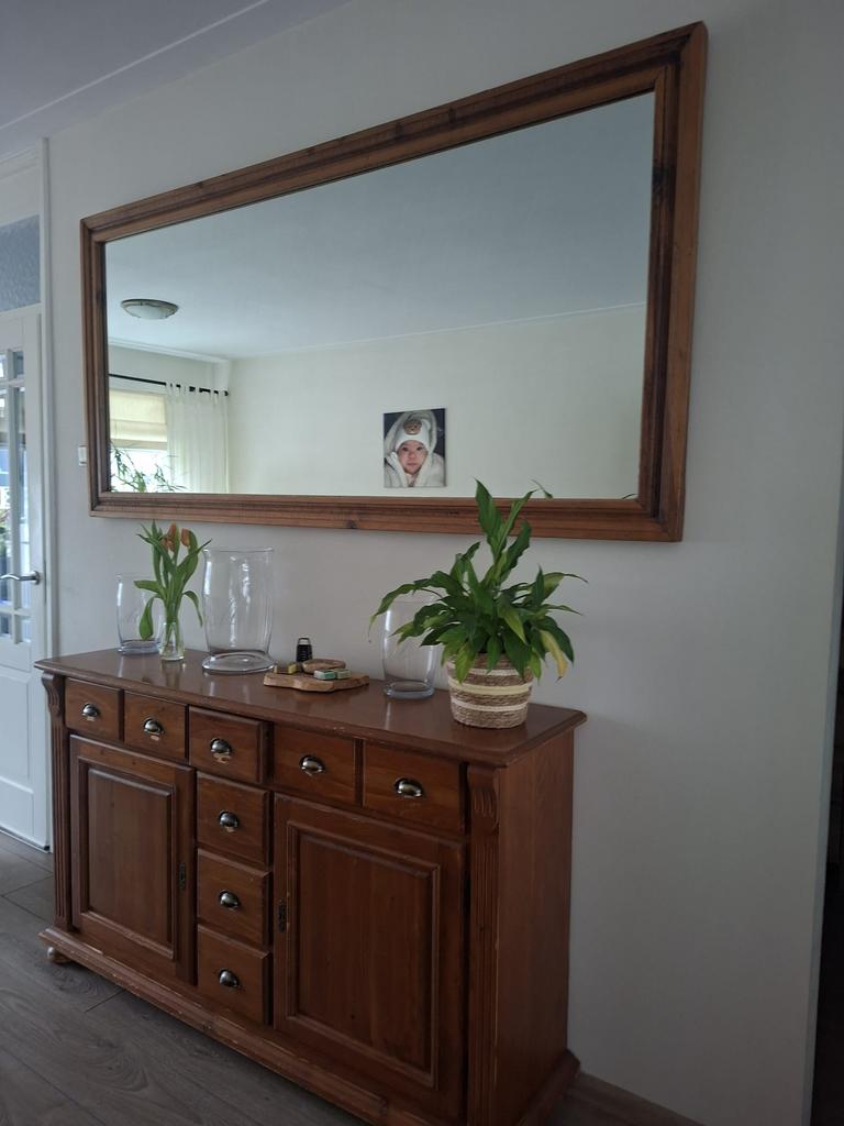 Dressoir met spiegel, Ophalen, Gebruikt, 25 tot 50 cm
