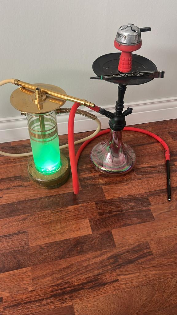 2x waterpijp ( shisha ) met toebehoren, Ophalen, Gebruikt, (Water)pijp