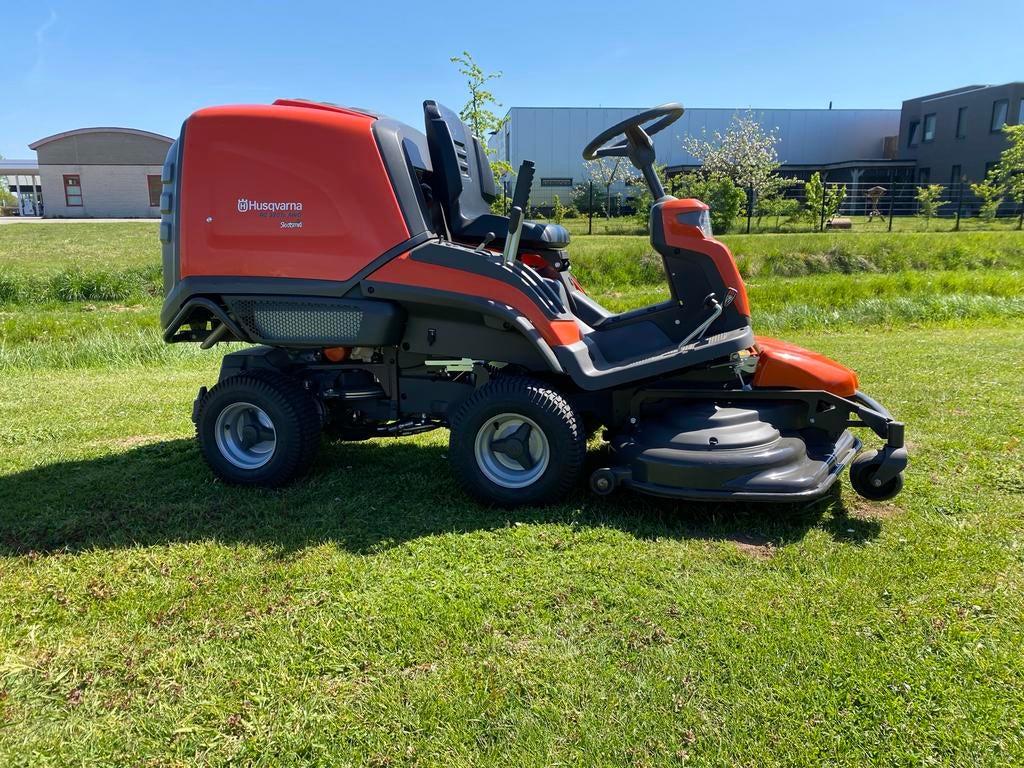 Husqvarna frontmaaier met opvangbak, Cirkelmaaier, Gebruikt, Ophalen of Verzenden, Opvangbak