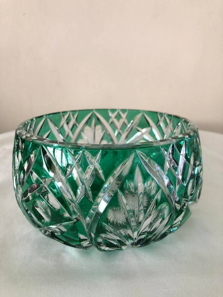 Cut-to-clear kristal schaal, Antiek en Kunst, Antiek | Glas en Kristal, Ophalen of Verzenden