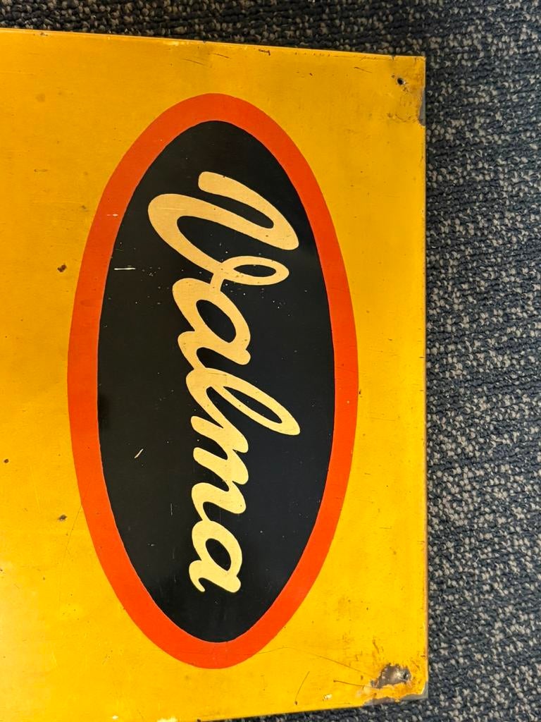 Oud Valma blikken bord(dus geen emaille), Verzamelen, Merken en Reclamevoorwerpen, Ophalen of Verzenden, Gebruikt, Reclamebord