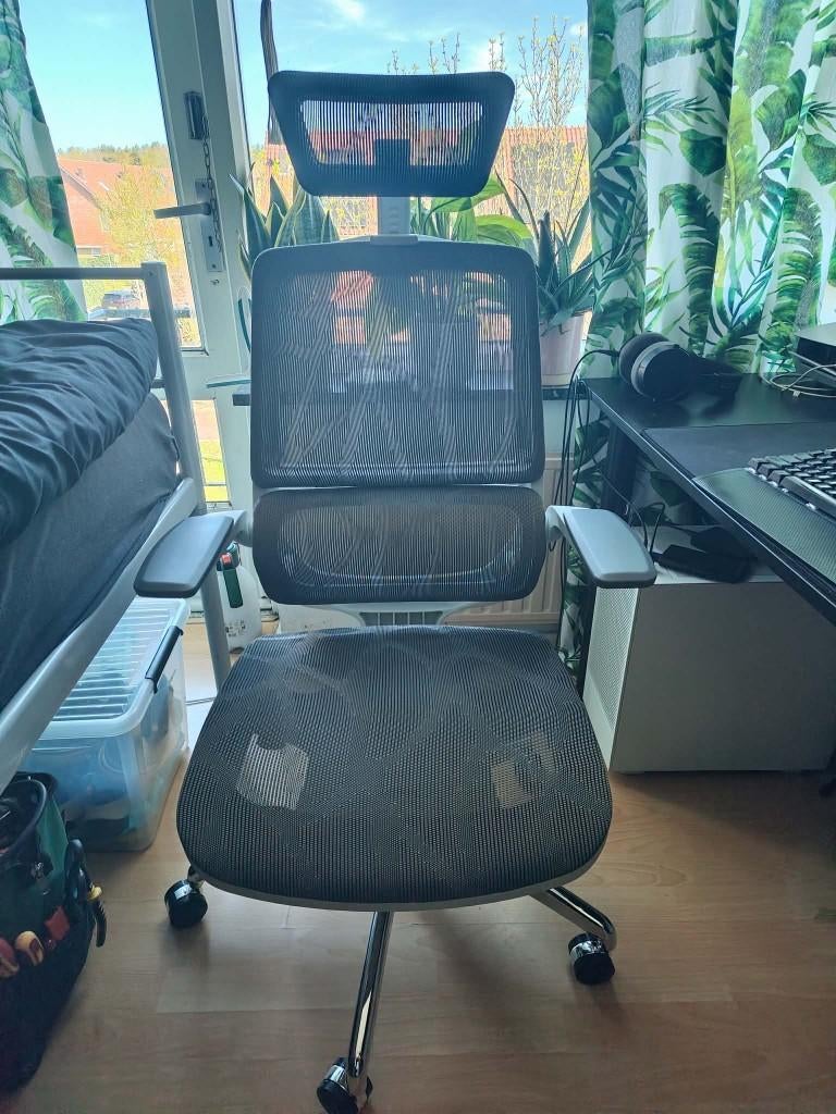 SIHOO M59AS ergonomische - zo goed als nieuw (garantie), Ophalen, Zo goed als nieuw, Grijs, Bureaustoel