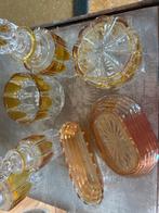 Mooi Kaptafel Setje met Gouden Details, Antiek en Kunst, Antiek | Glas en Kristal, Ophalen of Verzenden