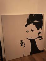 Canvas schilderij Audrey Hepburn 90x90 cm, Ophalen
