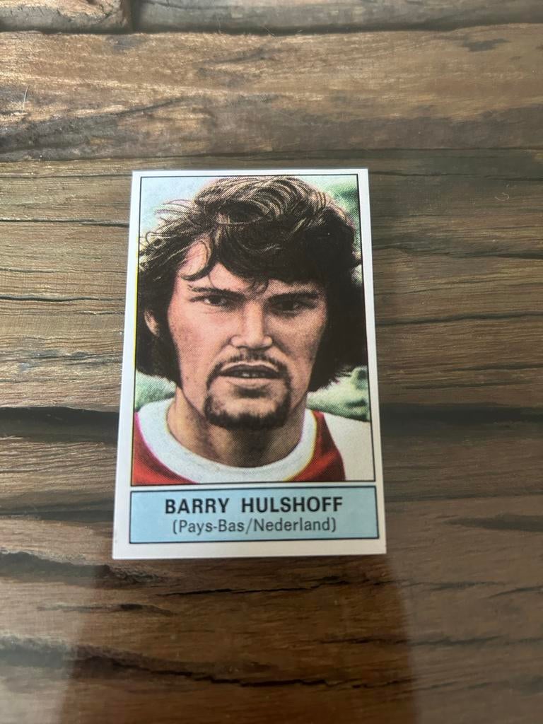 Voetbalplaatje Barry Hulshoff Ajax Panini 1972-73, Ophalen of Verzenden, Zo goed als nieuw, Ajax, Poster, Plaatje of Sticker