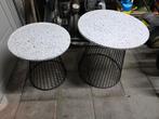 Stijlvolle Bijzettafels van Steen en Metaal - Set van 2, Ophalen of Verzenden