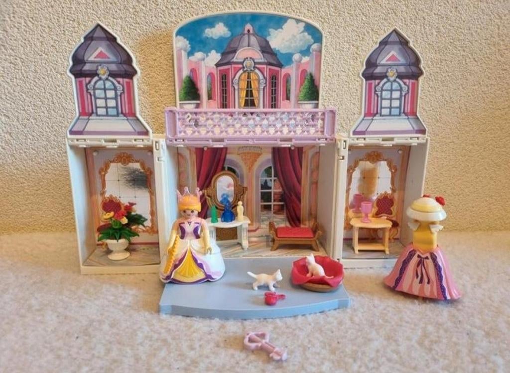Mooie Playmobil Speelbox = Prinsessen Prieeltje / Kasteeltje, Ophalen of Verzenden, Zo goed als nieuw, Complete set