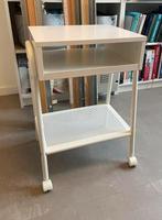 Wit retro nachtkastje / bijzettafel van IKEA, Huis en Inrichting, Tafels | Sidetables, Ophalen, Zo goed als nieuw, 50 tot 100 cm