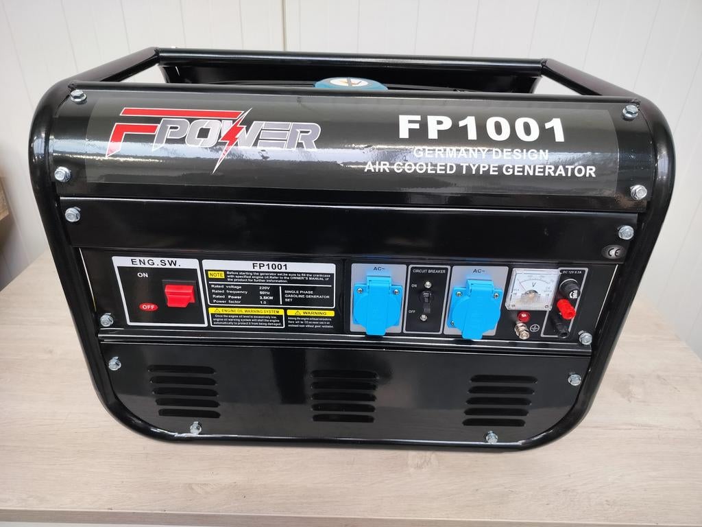 Noodstroom Fpower aggregaat 3,5 KW, koperen spoel. Nieuw!!, Ophalen, Nieuw, Minder dan 5 kVA, Benzine