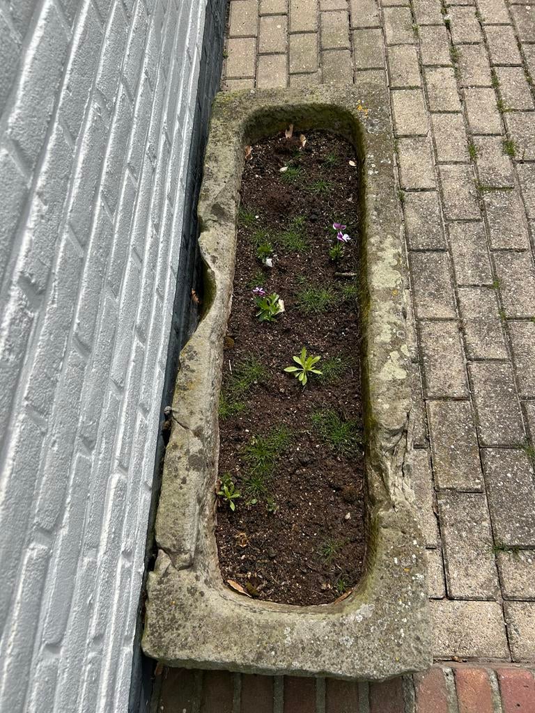 Oude stenen trog - 135x45 cm, Tuin en Terras, Ophalen, Steen, Gebruikt, 100 cm of meer