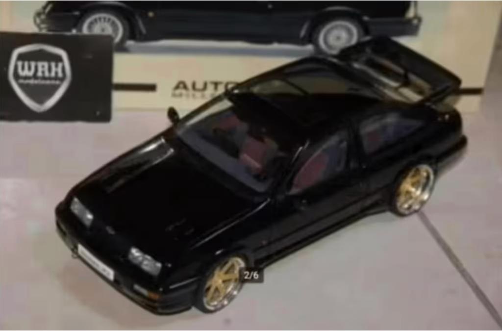 SALE !! 1:18 FORD SIERRA RS black Autoart CUSTOM in doos WRH, Hobby en Vrije tijd, Modelauto's | 1:18, Verzenden, Zo goed als nieuw
