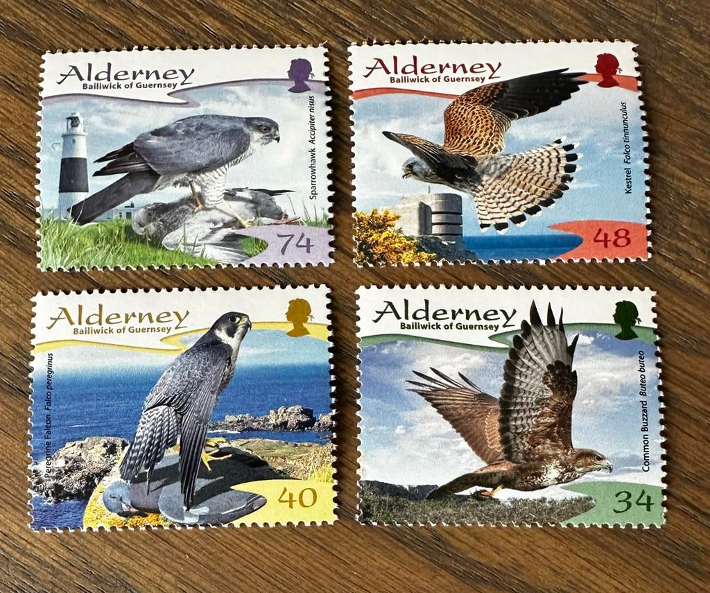 Alderney 2008 roofvogels vogels postfris, Ophalen of Verzenden, Postfris