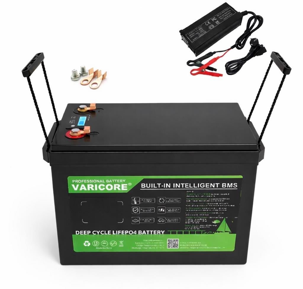 VARICORE LiFePO4 12V 280Ah Accu + Oplader – Lithium Batterij, Verzenden, Nieuw