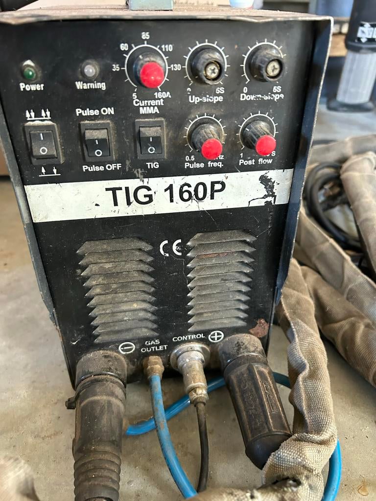 TIG lasapparaat met argon fles en lasdraad, Doe-het-zelf en Verbouw, Ophalen, Gebruikt, 150 tot 250 ampère, Tig