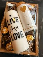 Geschenkset: Kaars 'Live Laugh Love' & Geurolie 'Balans', Overige materialen, Wit, Nieuw, Ophalen of Verzenden