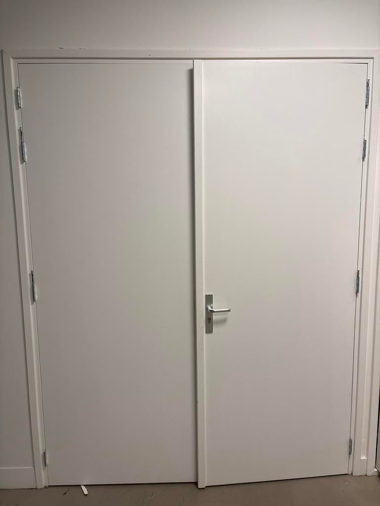 Dubbele witte deuren 177x232 cm, Ophalen, Gebruikt, Binnendeur, Hout