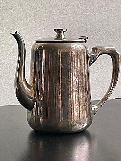 Antieke koffiekan hotelzilver 1 liter vintage functioneel, Antiek en Kunst, Ophalen of Verzenden
