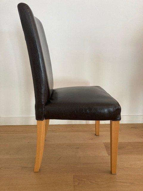 6 stijlvolle eetkamerstoelen, Huis en Inrichting, Stoelen, Ophalen, Bruin, Zo goed als nieuw, Vijf, Zes of meer stoelen