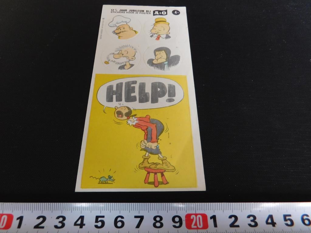 sticker supermarkt A&O set strip popeye olijfje muis, Ophalen, Zo goed als nieuw
