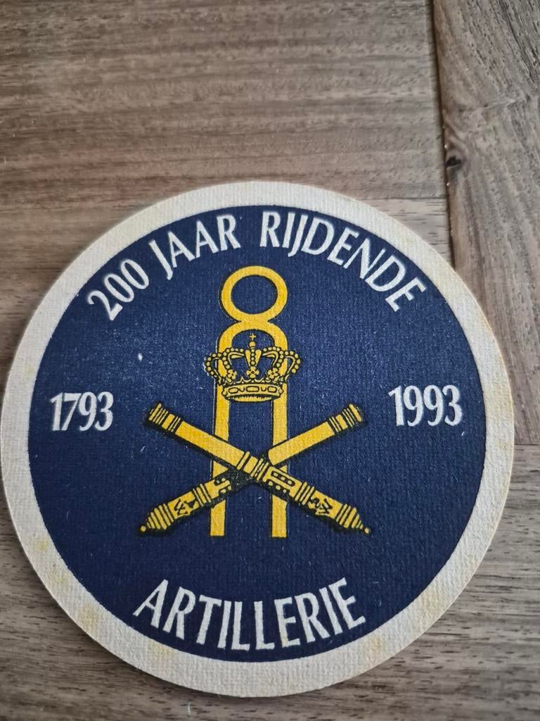 Heineken bierviltje - 200 jaar rijdende artillerie, Ophalen of Verzenden, Gebruikt, Viltje(s), Heineken