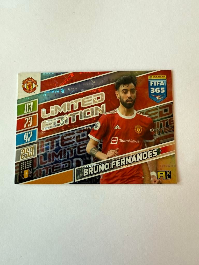 Panini FIFA 365 Limited Edition Bruno Fernandes kaart, Ophalen of Verzenden, Zo goed als nieuw, Buitenlandse clubs, Spelerskaart